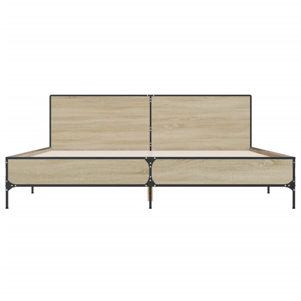 8721102613098_g_en_hd_2 vidaXL Bed Frame without Mattress Sonoma Oak 183x203 cm King - Image 4