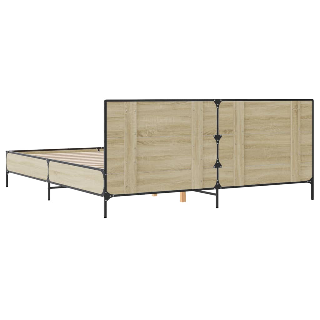 8721102613098_g_en_hd_4 vidaXL Bed Frame without Mattress Sonoma Oak 183x203 cm King - Image 6