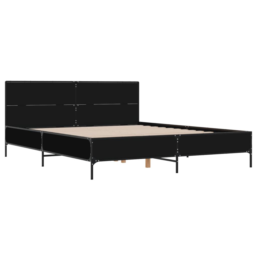 8721102613234_g_en_hd_1 vidaXL Bed Frame without Mattress Black 135x190 cm - Image 3