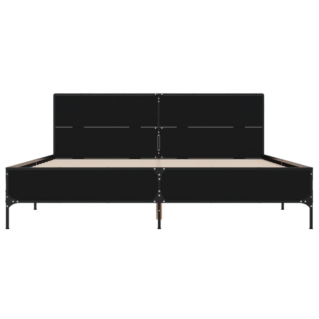 8721102613234_g_en_hd_2 vidaXL Bed Frame without Mattress Black 135x190 cm - Image 4