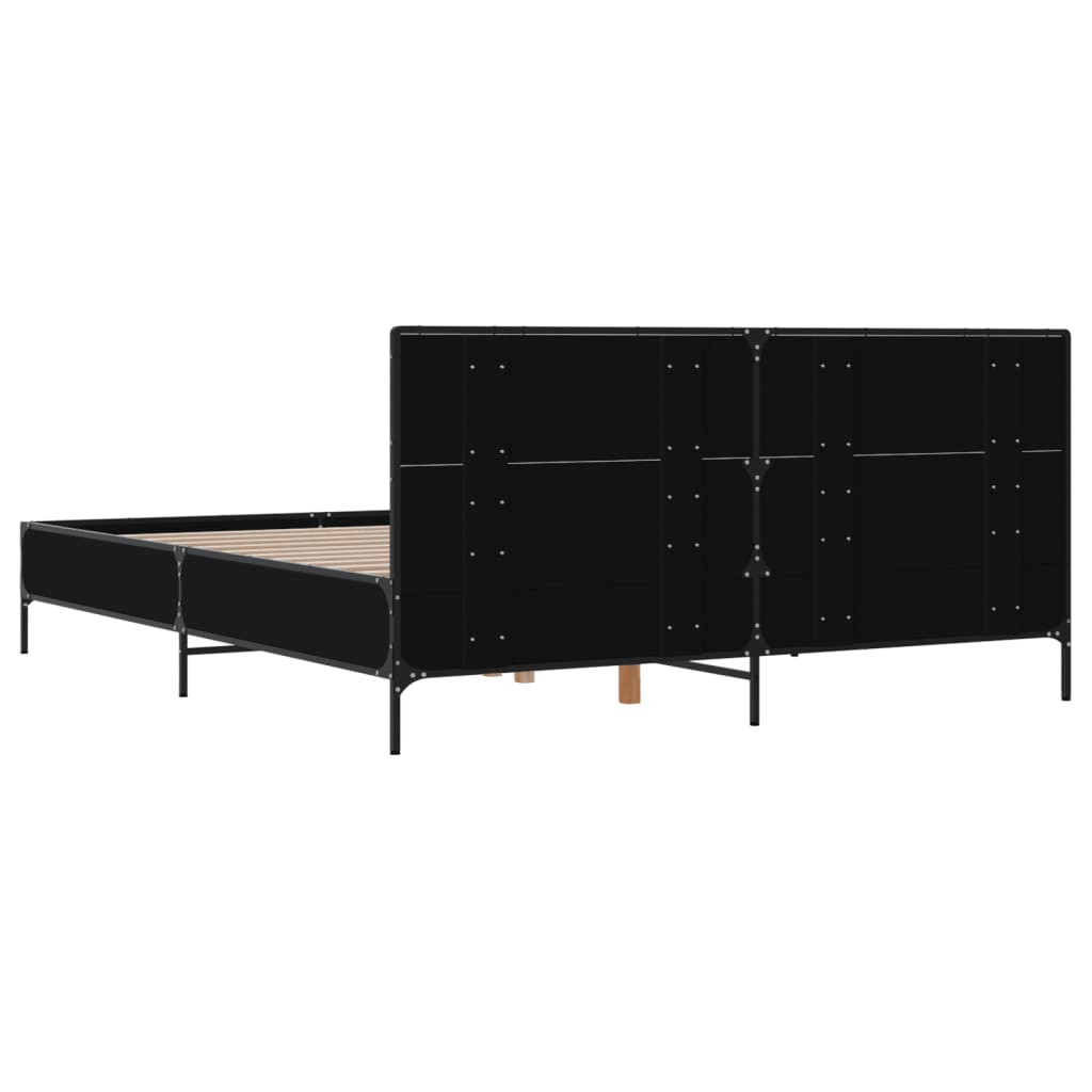8721102613234_g_en_hd_4 vidaXL Bed Frame without Mattress Black 135x190 cm - Image 6