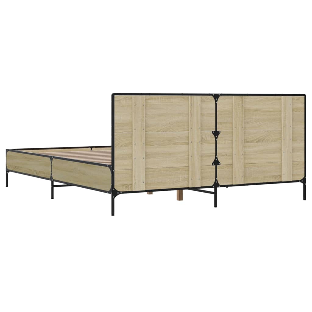 8721102613241_g_en_hd_4 vidaXL Bed Frame without Mattress Sonoma Oak 135x190 cm - Image 6