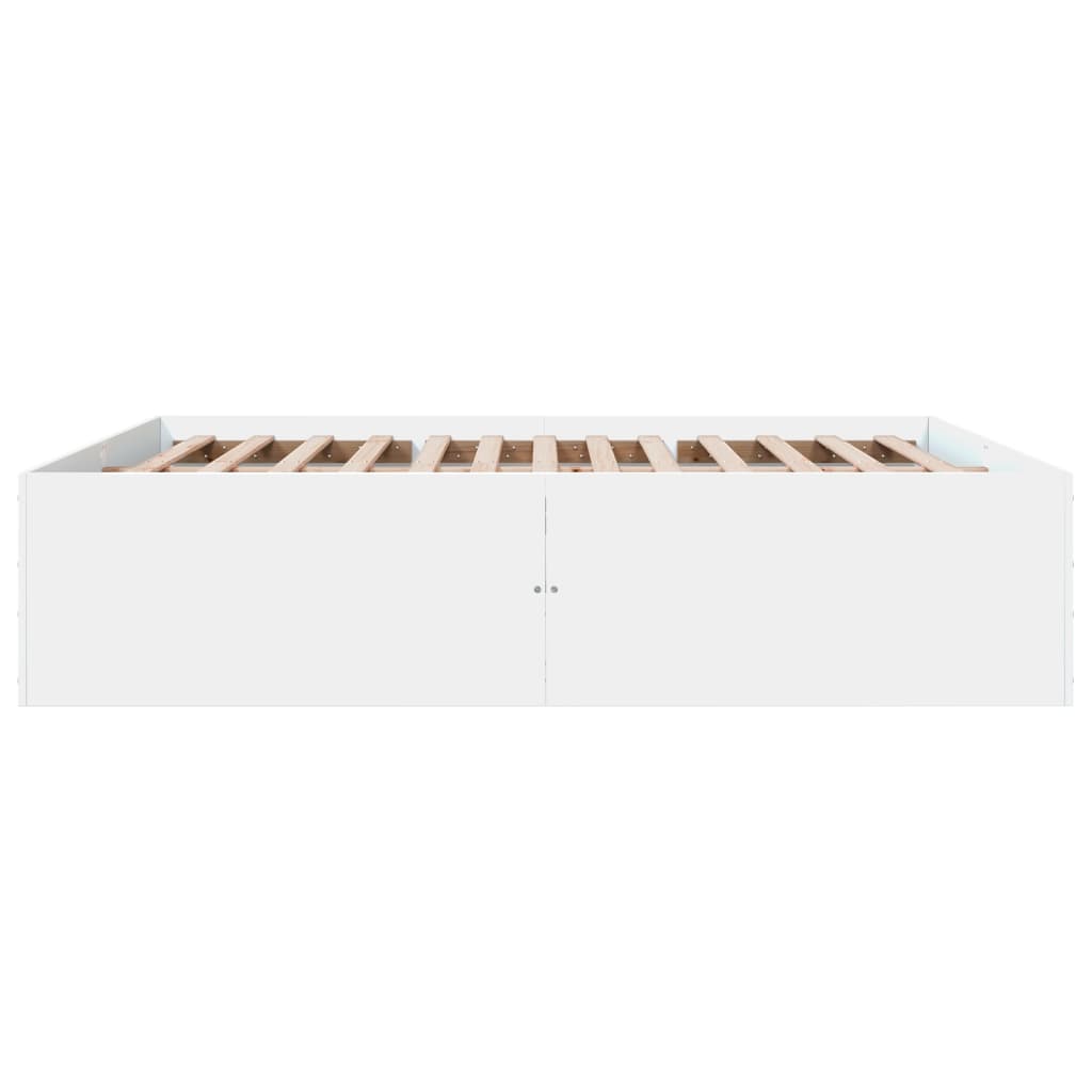 8721102615405_g_en_hd_3 vidaXL Bed Frame without Mattress White 183x203 cm King - Image 5