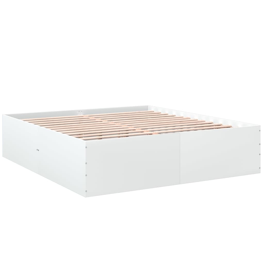 8721102615405_g_en_hd_4 vidaXL Bed Frame without Mattress White 183x203 cm King - Image 6