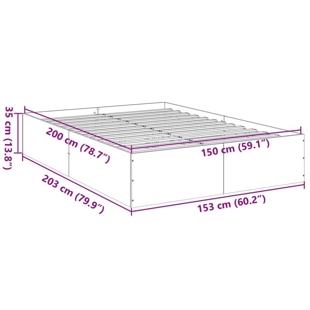 8721102616457_g_en_hd_8 vidaXL Bed Frame without Mattress White 150x200 cm - Image 10
