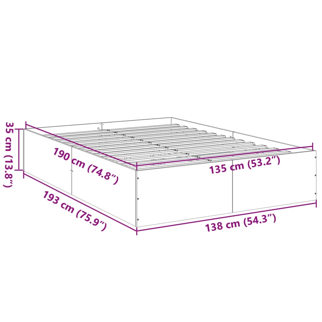 8721102616730_g_en_hd_8 vidaXL Bed Frame without Mattress White 135x190 cm - Image 10