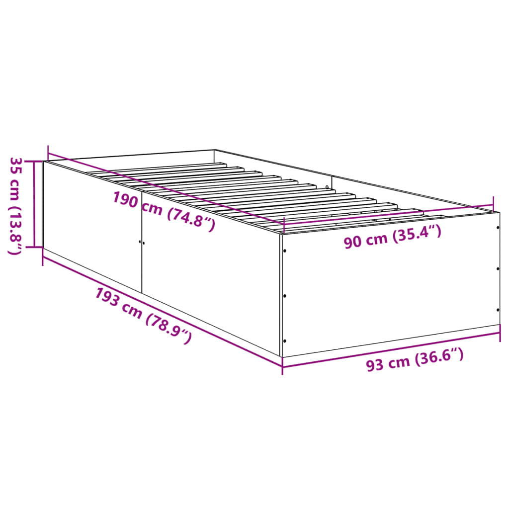 8721102617010_g_en_hd_8 vidaXL Bed Frame without Mattress White 90x190 cm - Image 10