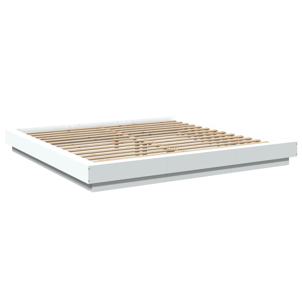 8721102617157_g_en_hd_1 vidaXL Bed Frame with LED Lights without Mattress White 183x203 cm King - Image 3