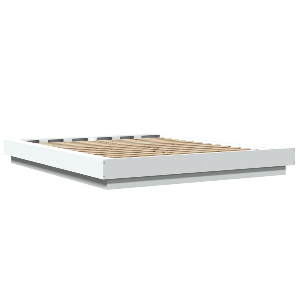8721102617294_g_en_hd_5 vidaXL Bed Frame with LED Lights without Mattress White 150x200 cm - Image 7