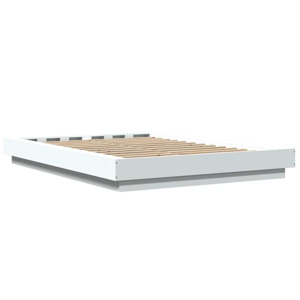 8721102617713_g_en_hd_5 vidaXL Bed Frame with LED Lights without Mattress White 135x190 cm - Image 7