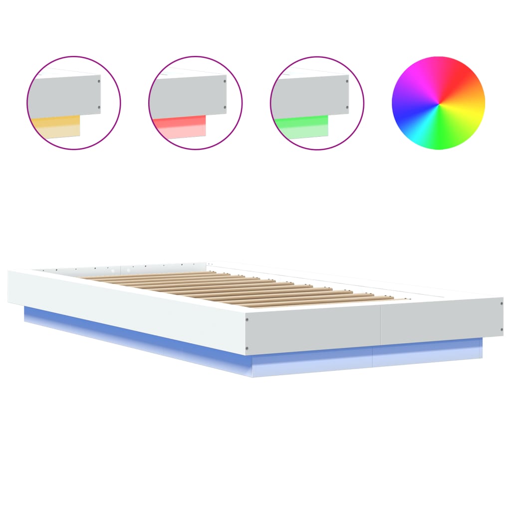 8721102617850_g_en_hd_6 vidaXL Bed Frame with LED Lights without Mattress White 90x190 cm - Image 8