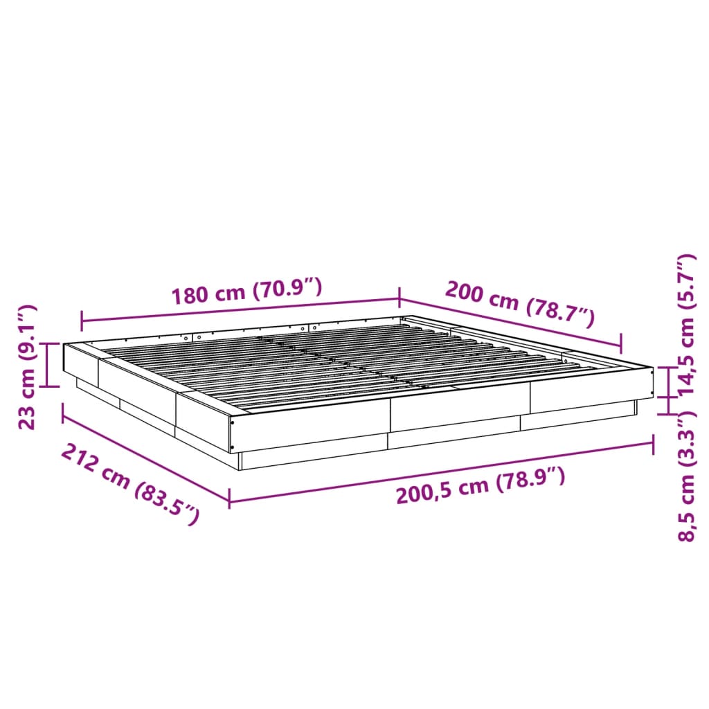 8721102618062_g_en_hd_8 vidaXL Bed Frame without Mattress White 183x203 cm King - Image 10
