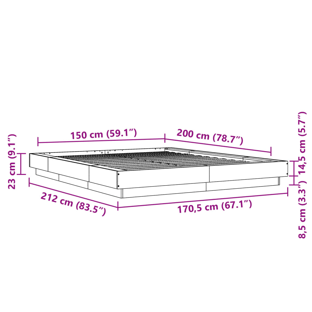 8721102618208_g_en_hd_8 vidaXL Bed Frame without Mattress White 150x200 cm - Image 10