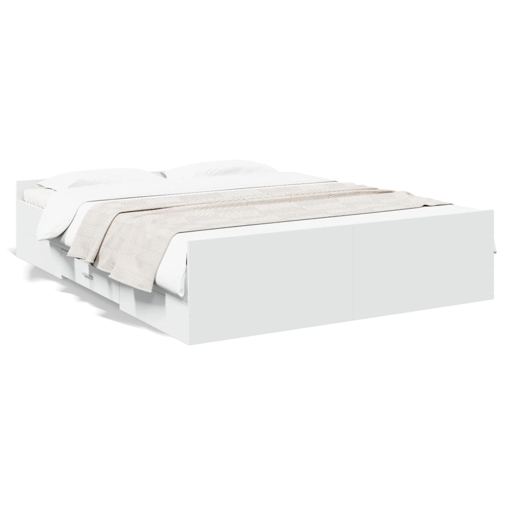 8721102619397_a_en_hd_1 vidaXL Bed Frame with Drawers without Mattress White 150x200 cm - Image 2