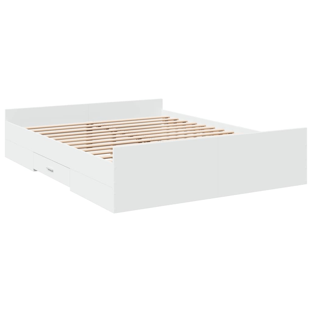 8721102619397_g_en_hd_1 vidaXL Bed Frame with Drawers without Mattress White 150x200 cm - Image 3