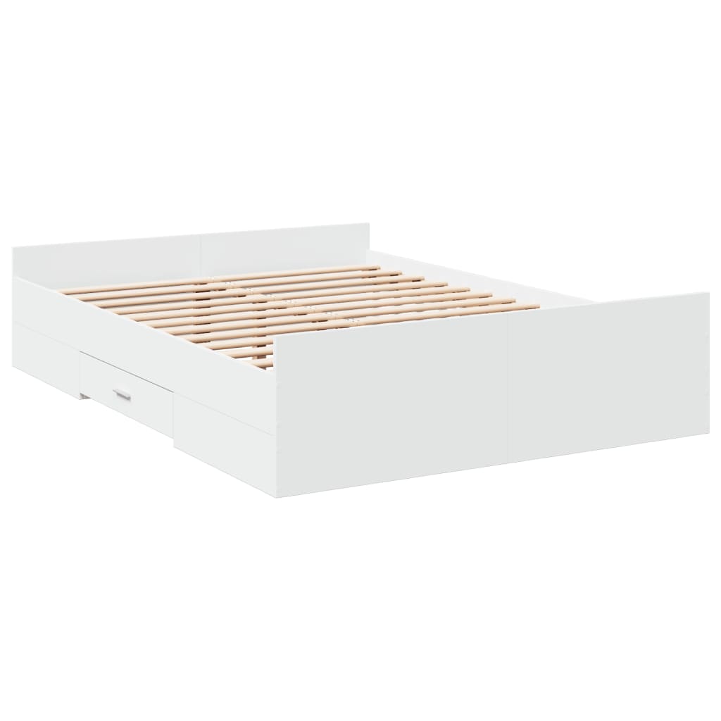 8721102619670_g_en_hd_4 vidaXL Bed Frame with Drawers without Mattress White 135x190 cm - Image 6