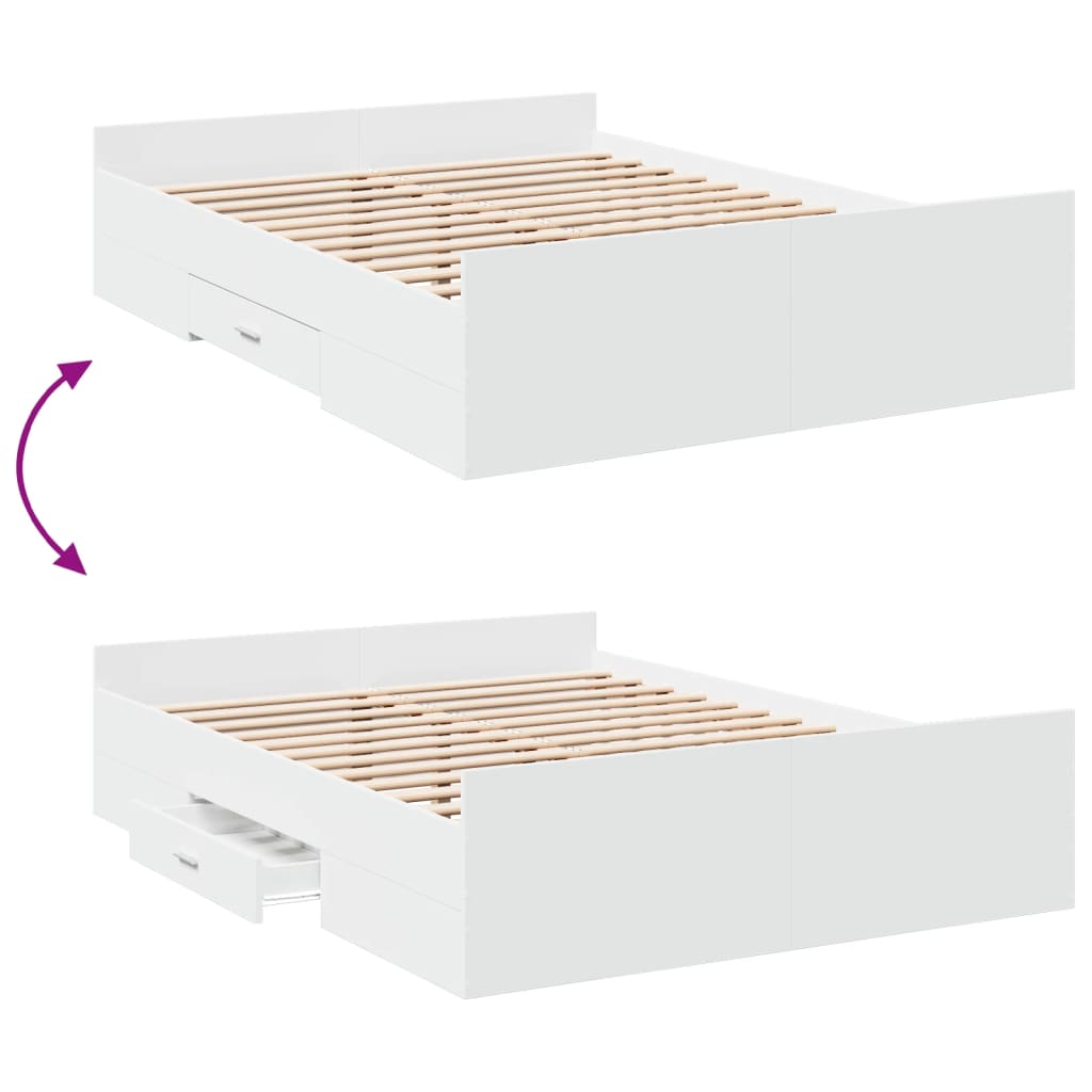 8721102619670_g_en_hd_5 vidaXL Bed Frame with Drawers without Mattress White 135x190 cm - Image 7