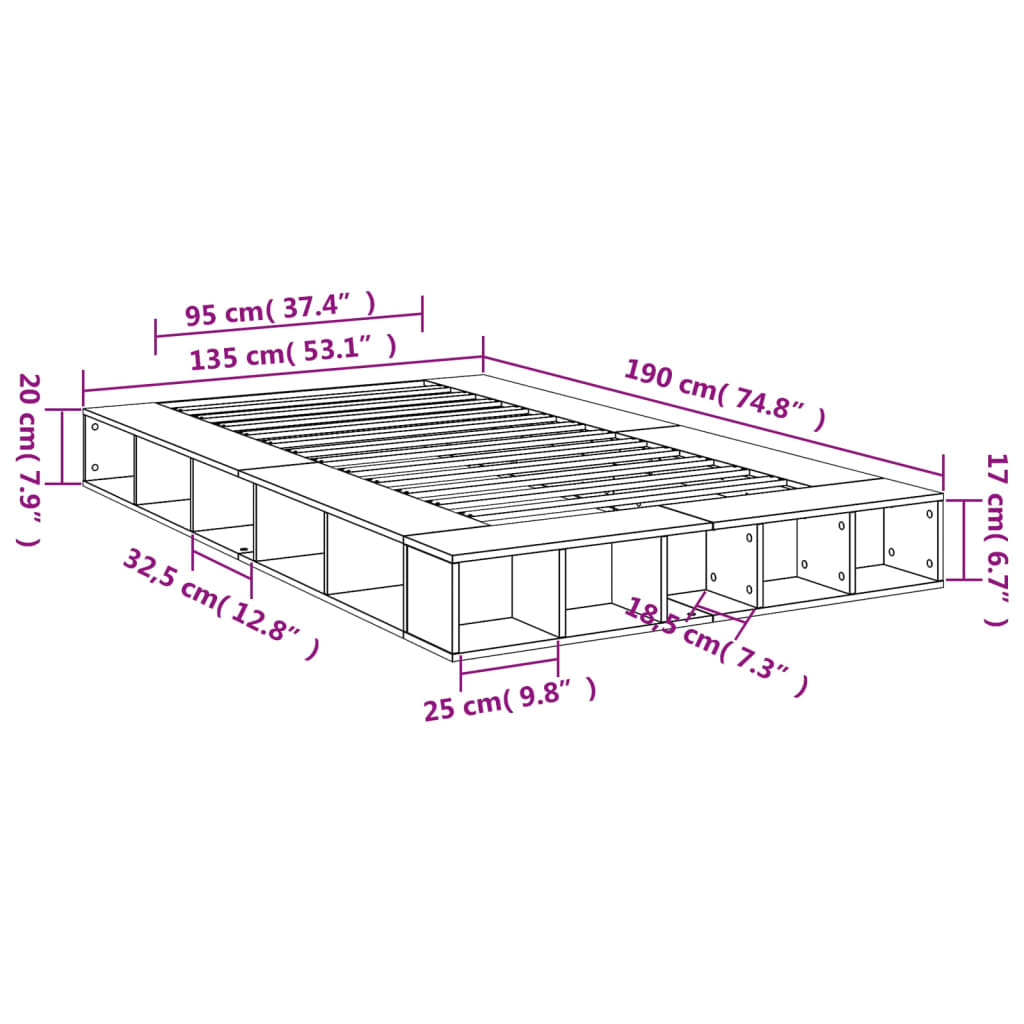 8721102621499_g_en_hd_8 vidaXL Bed Frame without Mattress White 135x190 cm - Image 10
