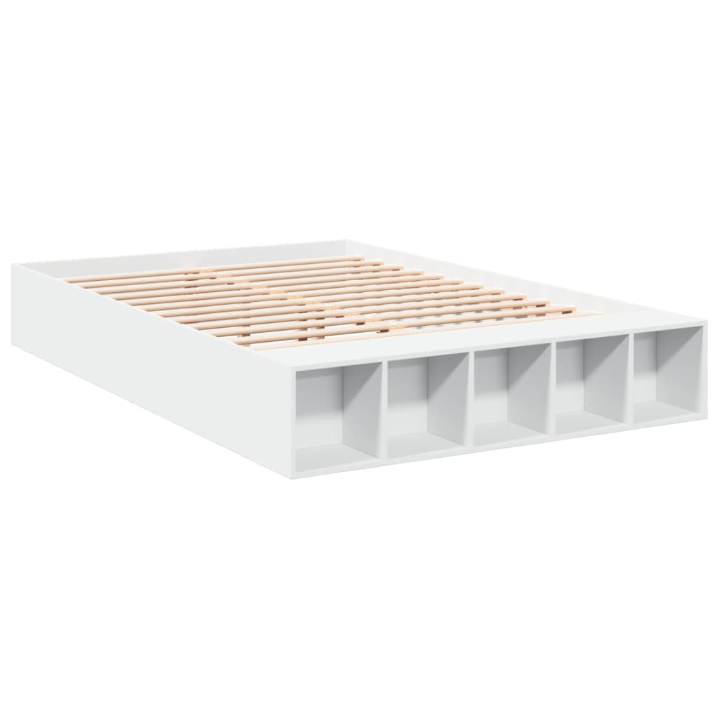8721102622120_g_en_hd_1 vidaXL Bed Frame without Mattress White 150x200 cm - Image 3