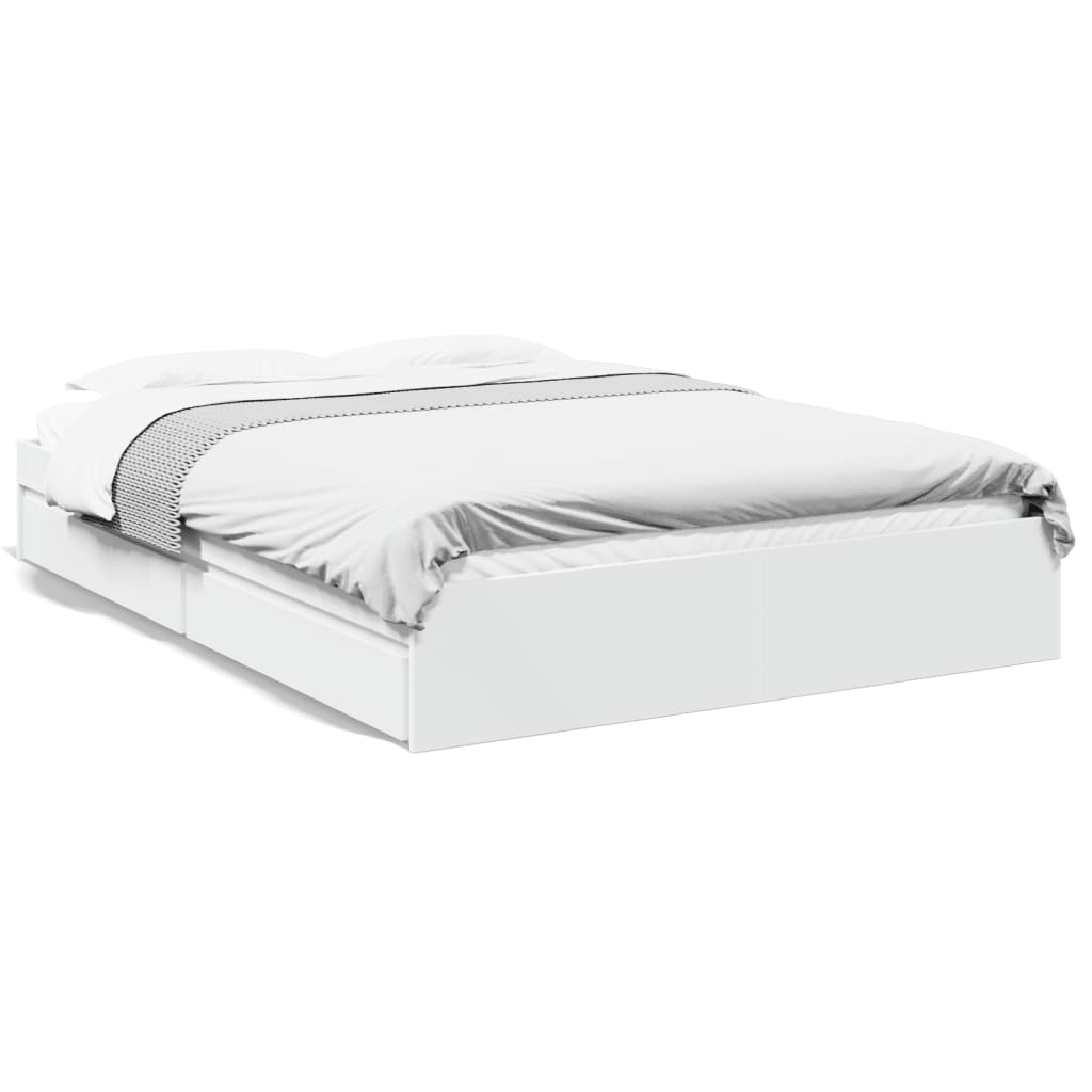 8721102623035_a_en_hd_1 vidaXL Bed Frame with Drawers without Mattress White 150x200 cm - Image 2
