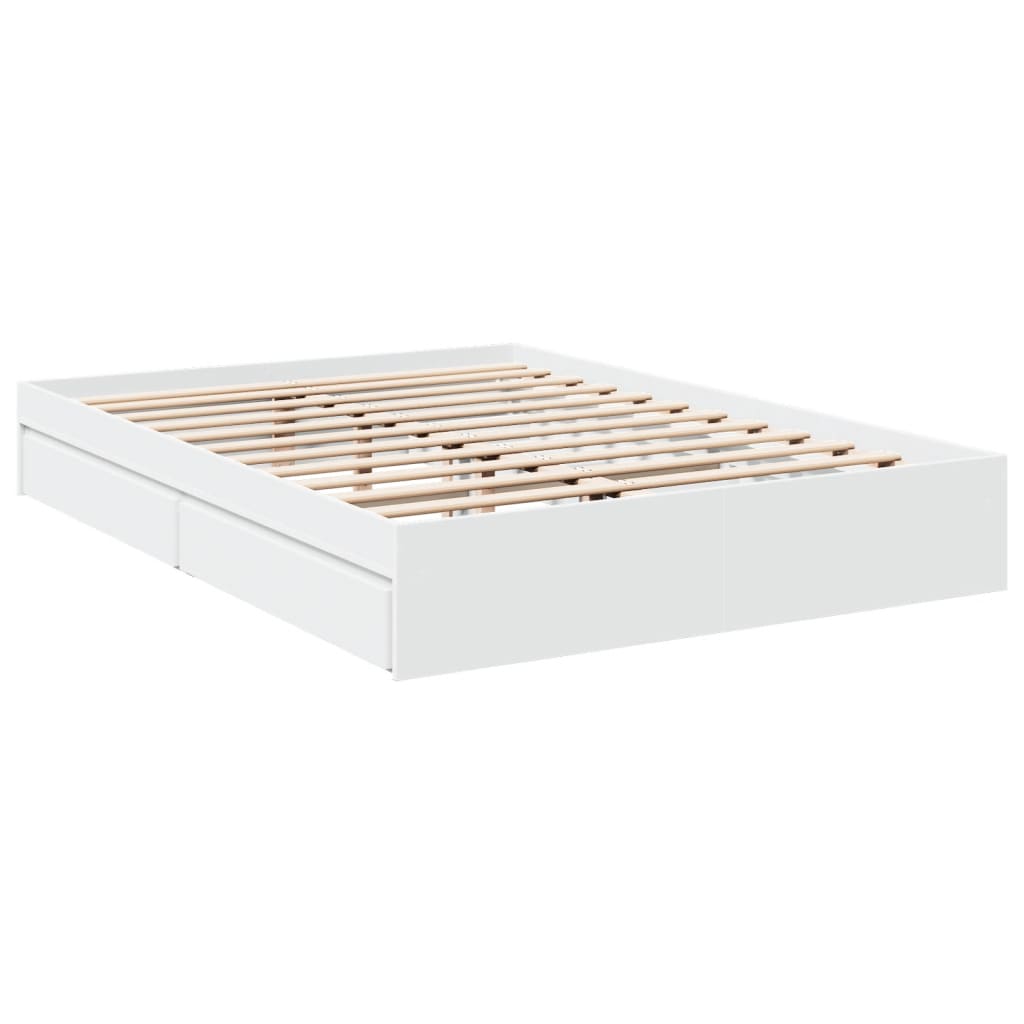 8721102623035_g_en_hd_4 vidaXL Bed Frame with Drawers without Mattress White 150x200 cm - Image 6