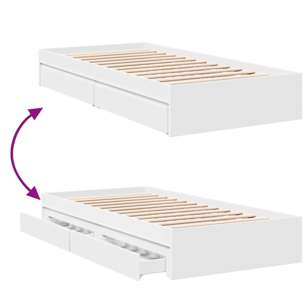 8721102623592_g_en_hd_5 vidaXL Bed Frame with Drawers without Mattress White 90x190 cm - Image 7