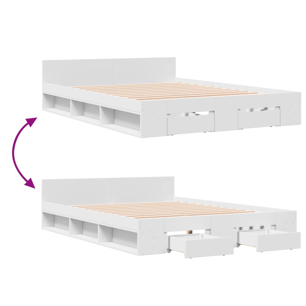 8721102624223_g_en_hd_5 vidaXL Bed Frame with Drawers without Mattress White 135x190 cm - Image 7