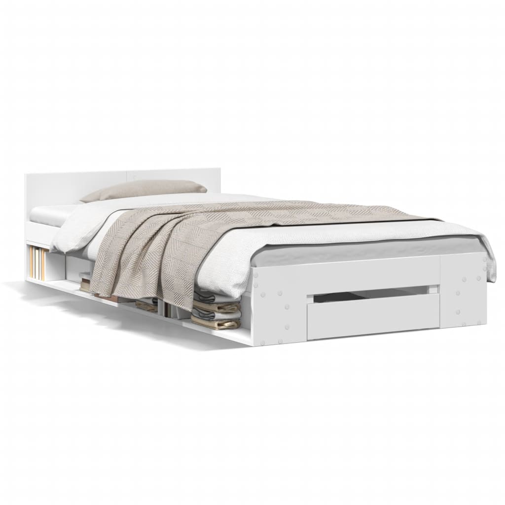 8721102624360_a_en_hd_1 vidaXL Bed Frame with Drawer without Mattress White 90x190 cm - Image 2