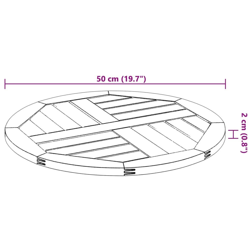 8721102630651_g_en_hd_7 vidaXL Table Top Ø50x2 cm Round Solid Wood Acacia - Image 8