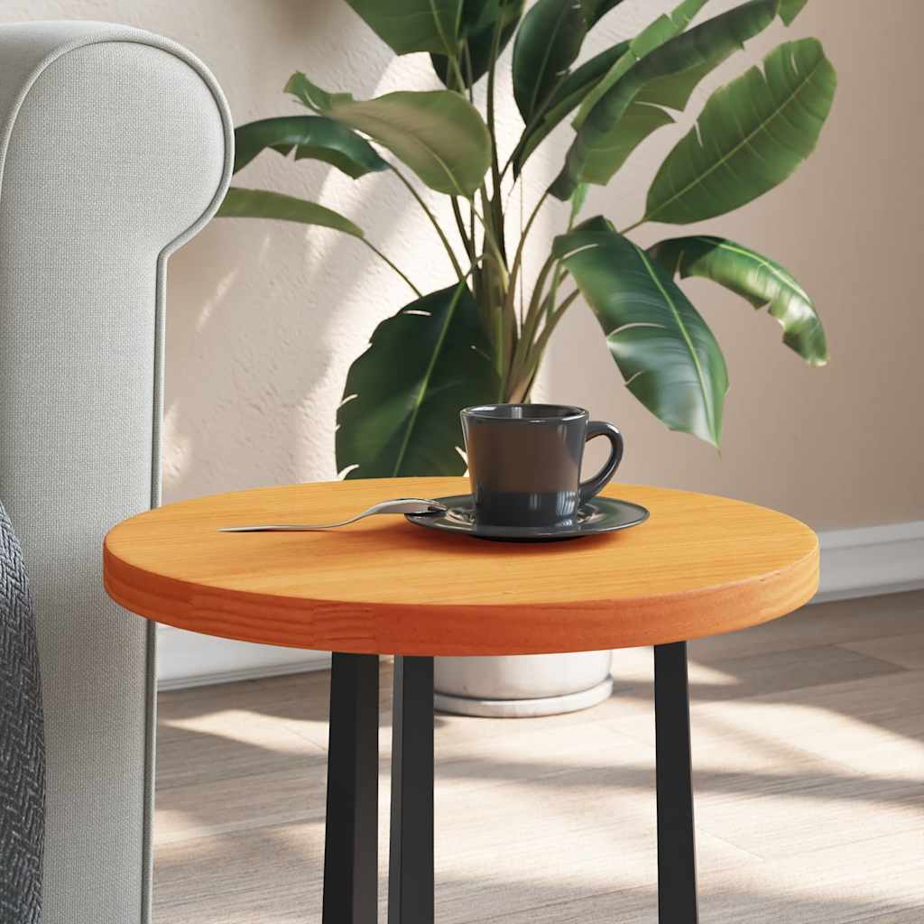 8721102631290_g_en_hd_1 vidaXL Table Top Round Wax Brown Ø40x2.5 cm Solid Wood Pine - Image 3