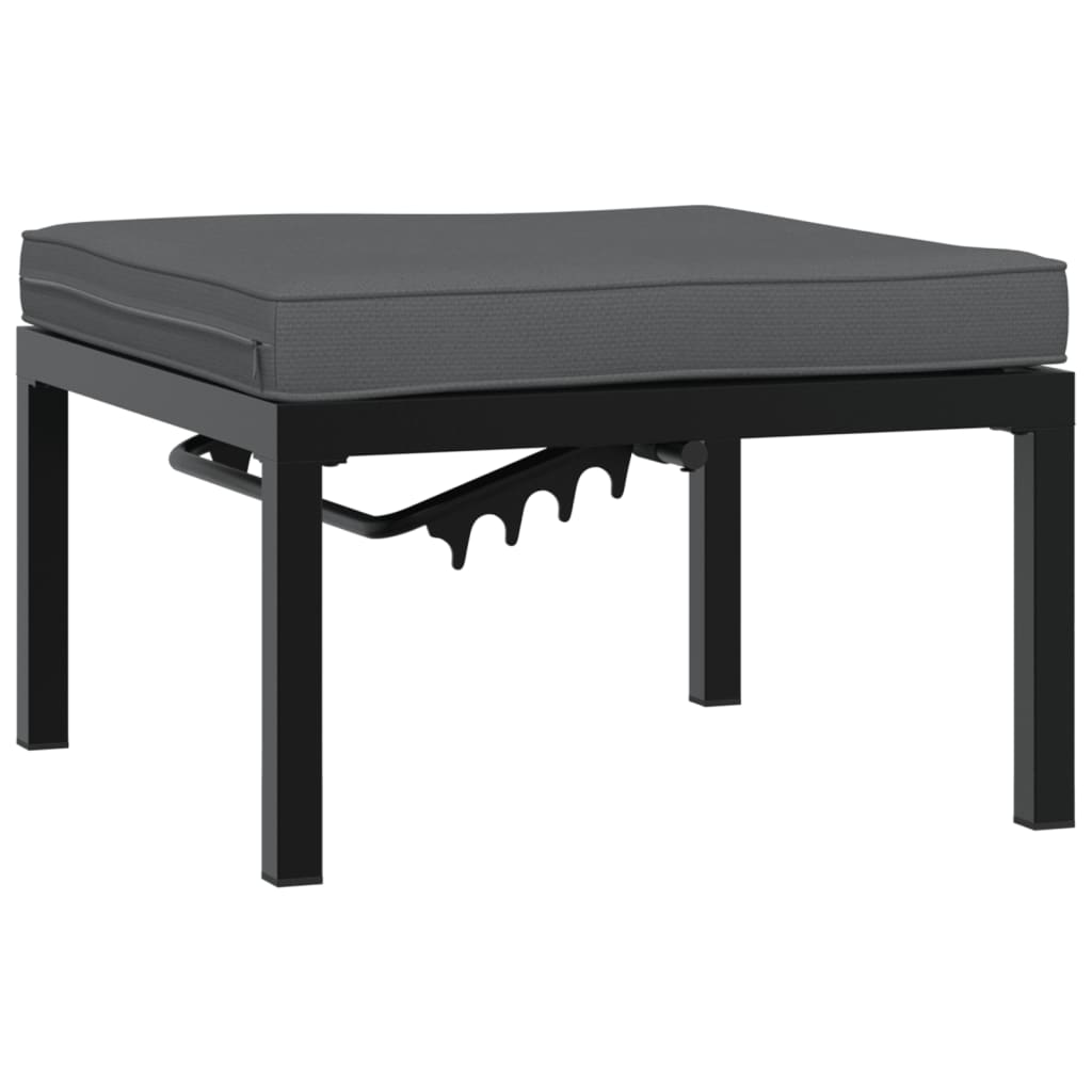 8721102632105_a_en_hd_1 vidaXL Garden Stool with Cushion Black Aluminium - Image 2