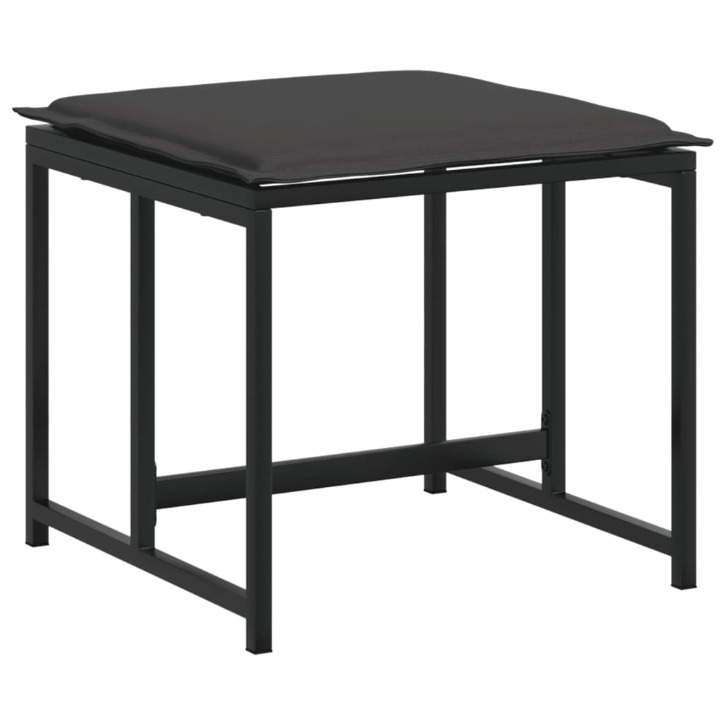 8721102632235_g_en_hd_3 vidaXL Garden Stools with Cushions 4 pcs Black Steel and Textilene - Image 5