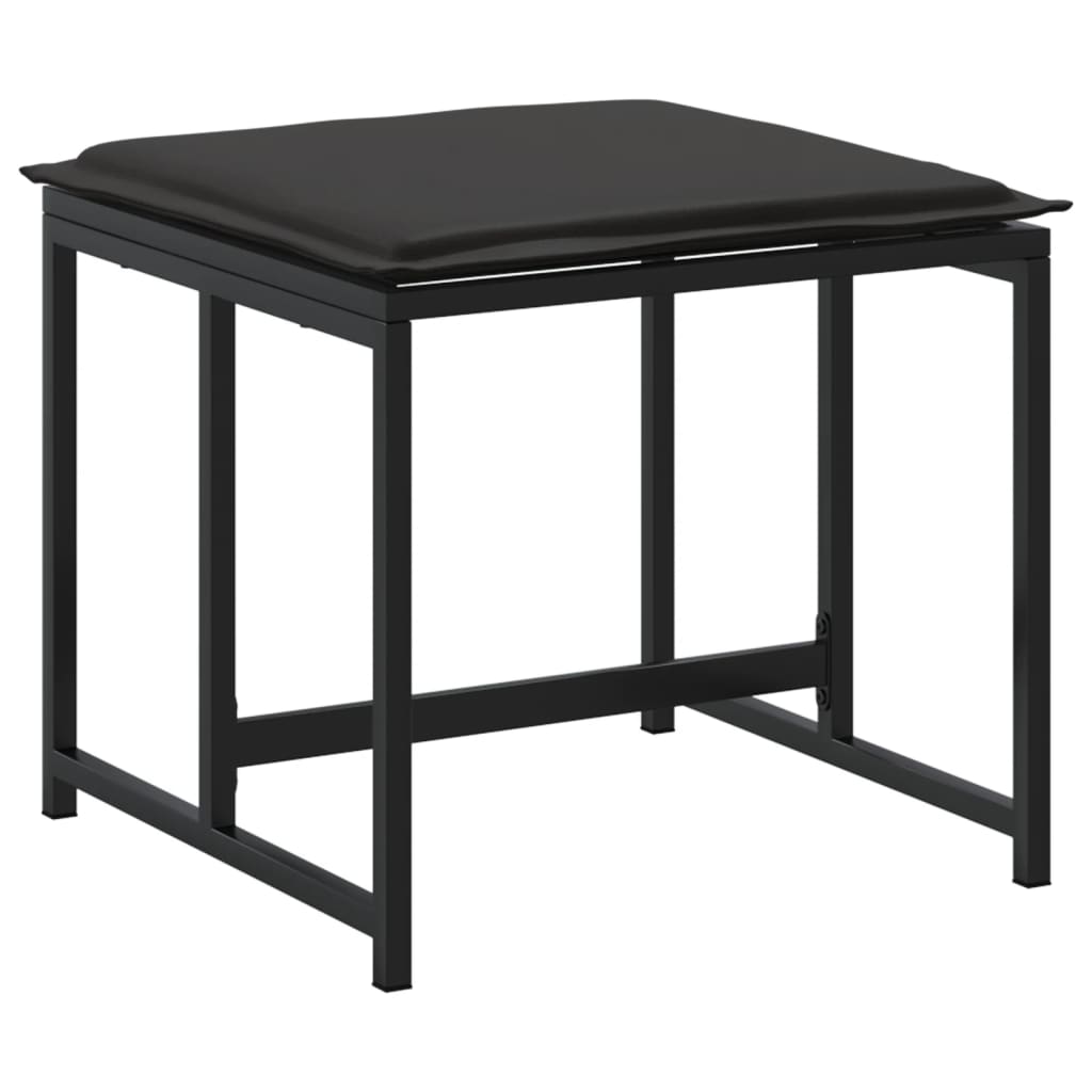 8721102632235_g_en_hd_5 vidaXL Garden Stools with Cushions 4 pcs Black Steel and Textilene - Image 7