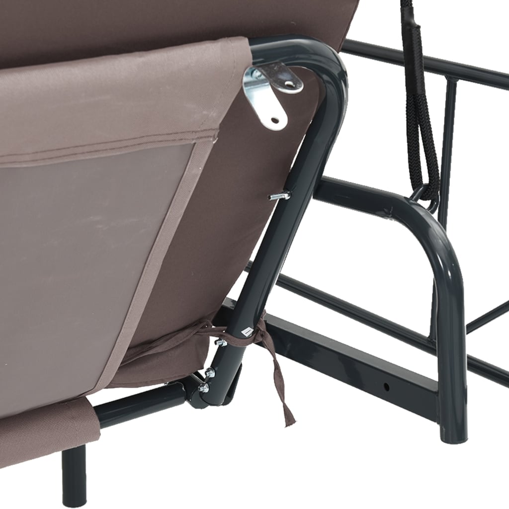 8721102632389_g_en_hd_7 vidaXL Garden Swing Bench with Canopy Coffee Brown Steel - Image 9