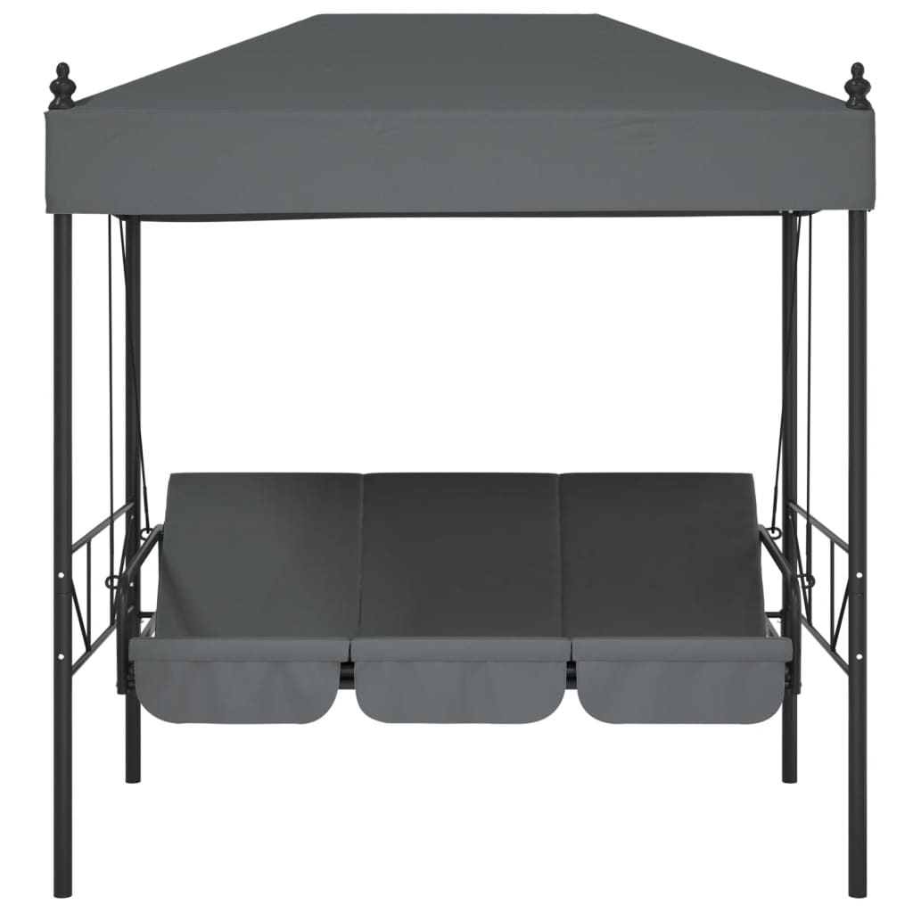 8721102632396_g_en_hd_3 vidaXL Garden Swing Bench with Canopy Dark Grey Steel - Image 5