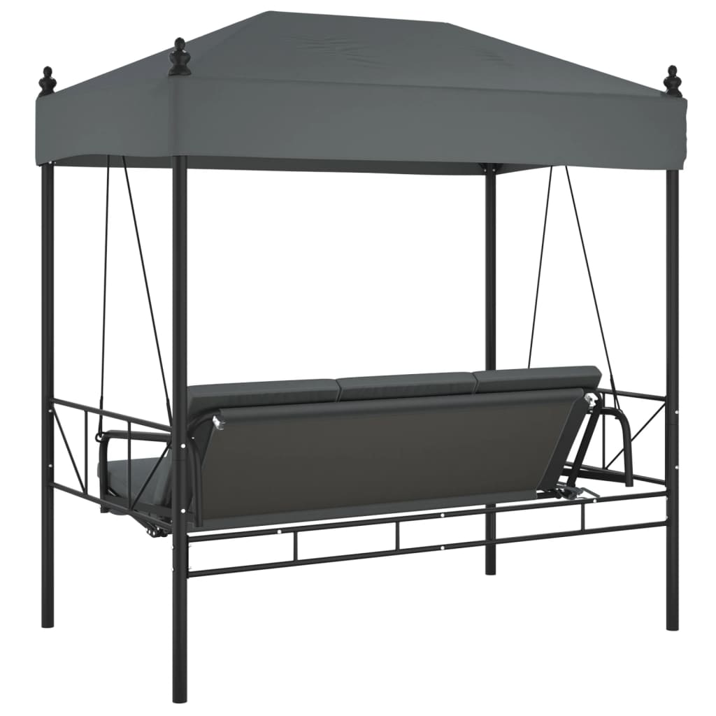 8721102632396_g_en_hd_5 vidaXL Garden Swing Bench with Canopy Dark Grey Steel - Image 7