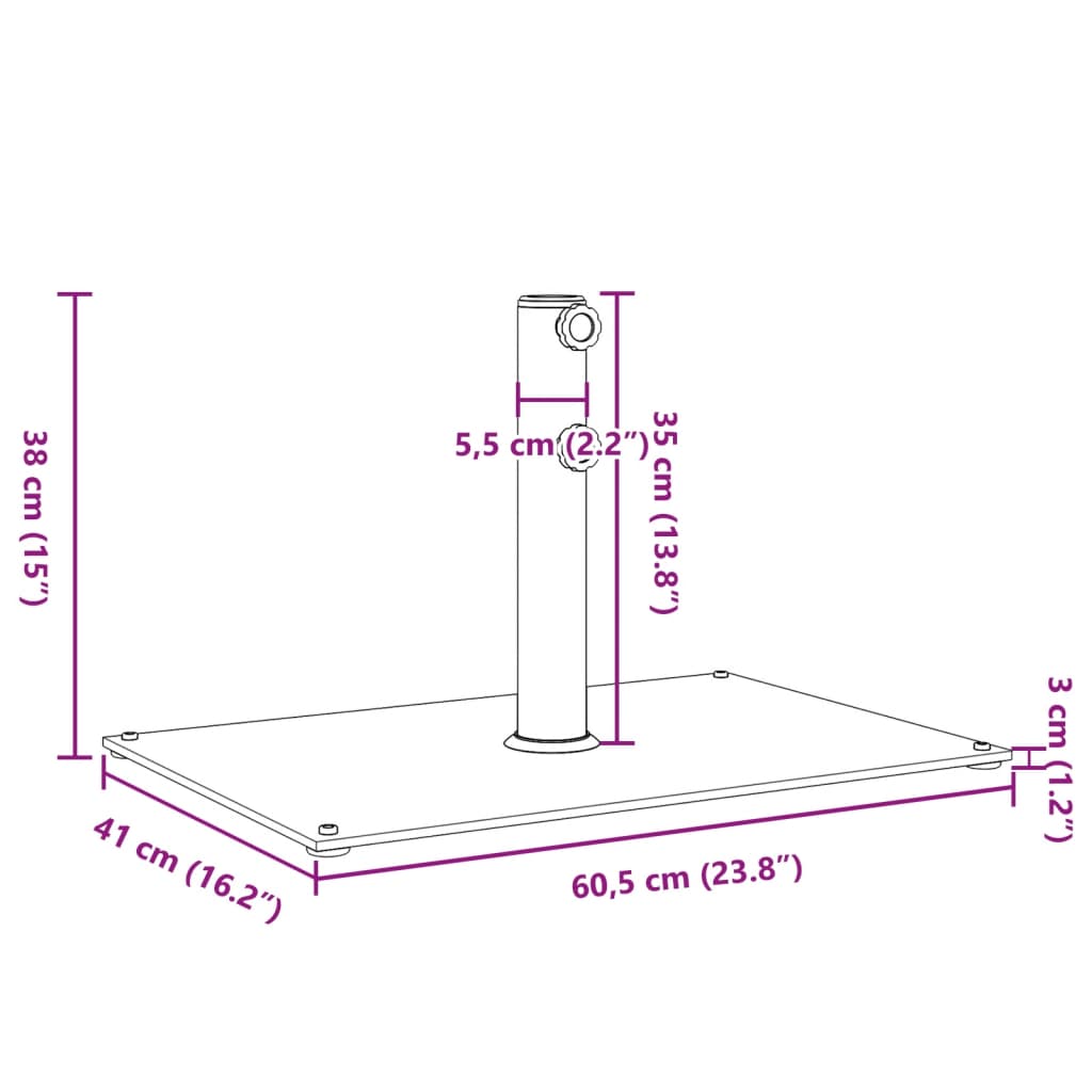8721102632655_g_en_hd_7 vidaXL Parasol Base for Ø32/38/48 mm Poles 15 kg Rectangular - Image 9