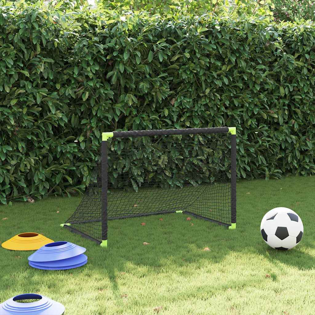 8721102632709_g_en_hd_1 vidaXL Kids' Football Goal Foldable Black 90x64x64 cm - Image 3