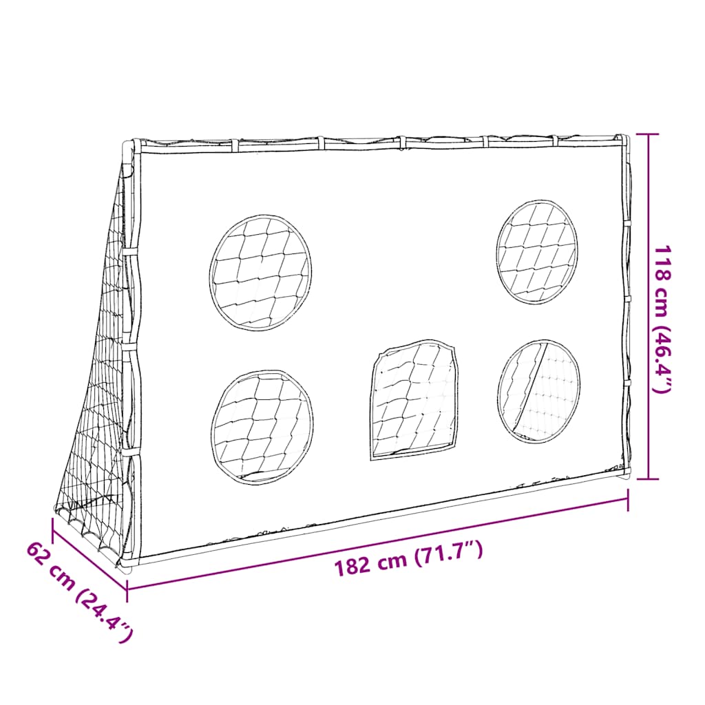 8721102632716_g_en_hd_9 vidaXL Kids' Football Goal with Targeting Mat and Ball 182x62x118 cm - Image 11