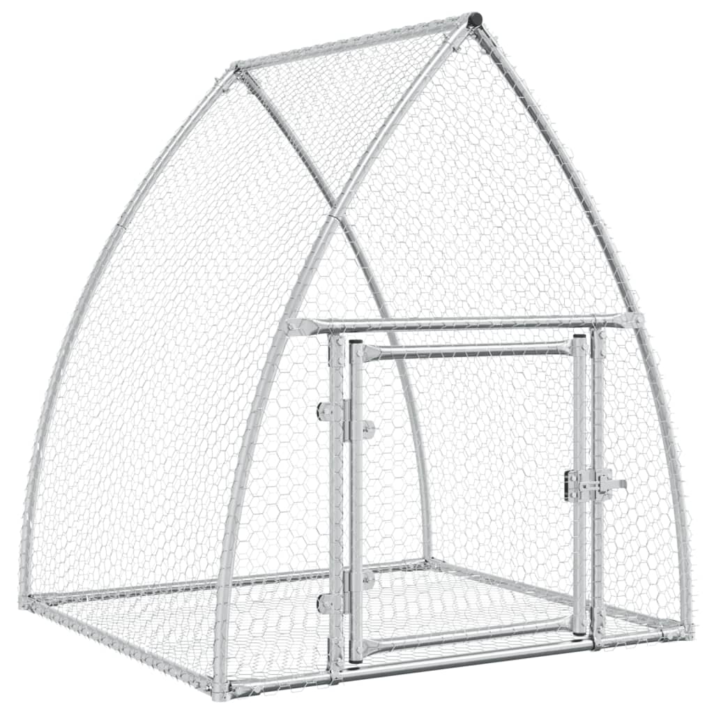 8721102639982_a_en_hd_1 vidaXL Rabbit Hutch Silver 100x105x120 cm Galvanised Steel - Image 2