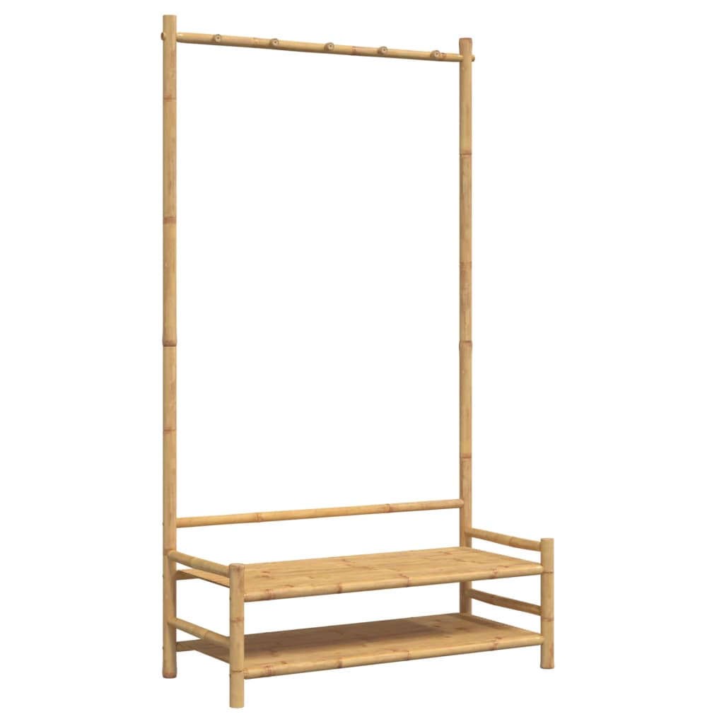 8721102640599_a_en_hd_1 vidaXL Clothes Rack with Shelves 103x40x183 cm Bamboo - Image 2