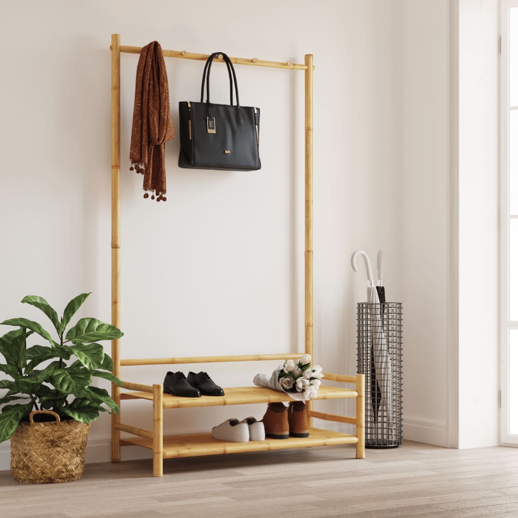 8721102640599_g_en_hd_1 vidaXL Clothes Rack with Shelves 103x40x183 cm Bamboo - Image 3