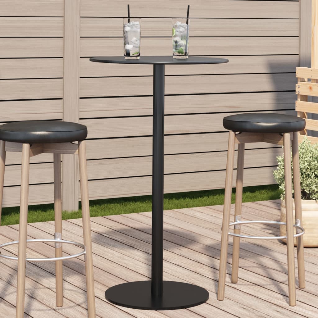 8721102642401_m_en_hd_1 vidaXL Garden Table Round Black Ø60x105 cm Steel - Image 1