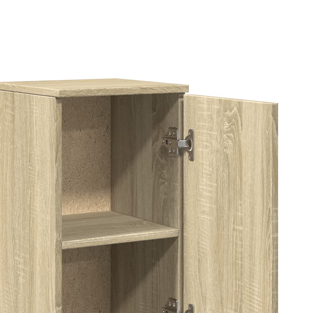 8721102643606_g_en_hd_5 vidaXL Bathroom Cabinet Sonoma Oak 30x30x190 cm Engineered Wood - Image 7