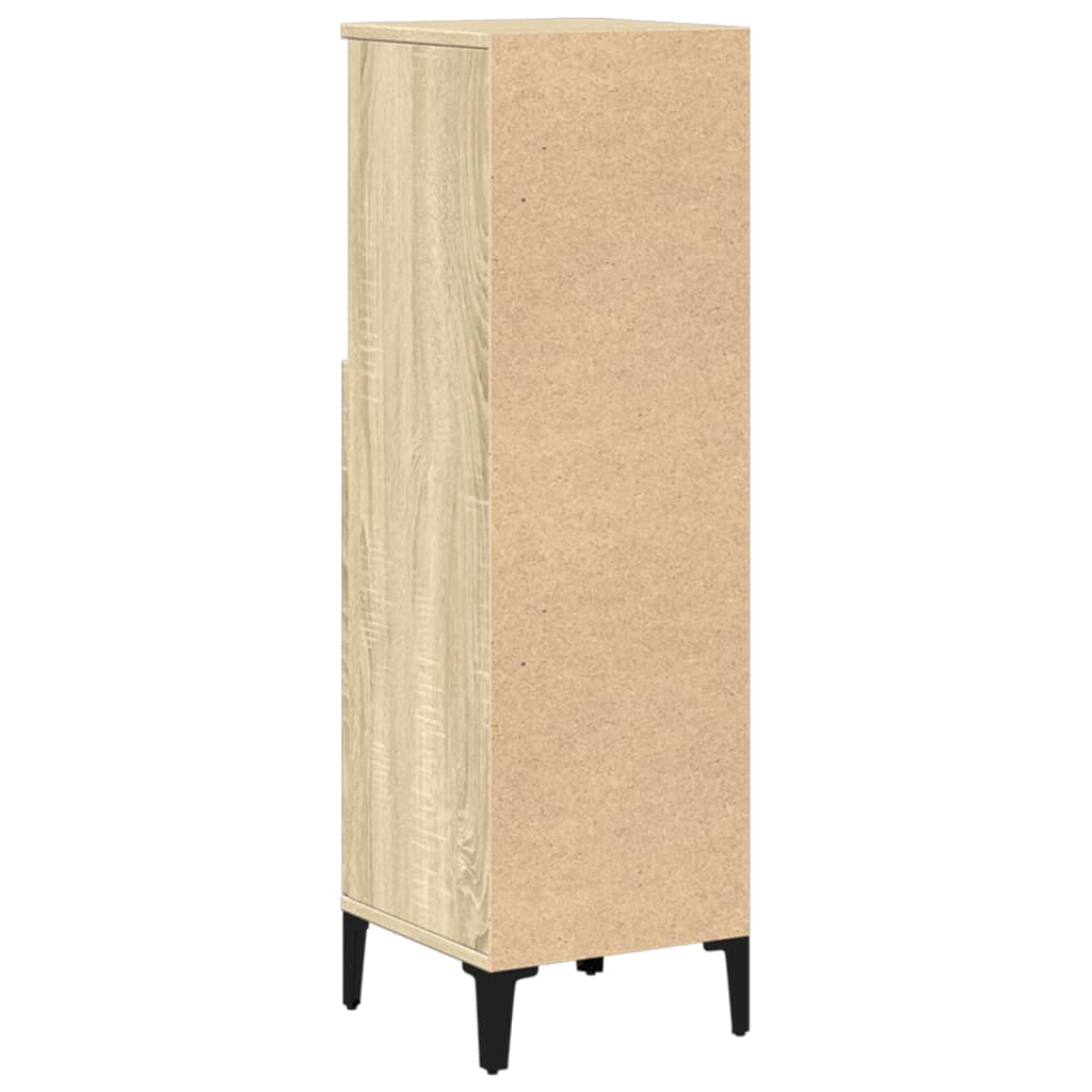 8721102643613_g_en_hd_4 vidaXL Bathroom Cabinet Sonoma Oak 30x30x100 cm Engineered Wood - Image 7
