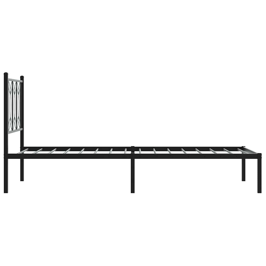 8721102643835_g_en_hd_3 vidaXL Metal Bed Frame without Mattress with Headboard Black 90x190 cm - Image 5