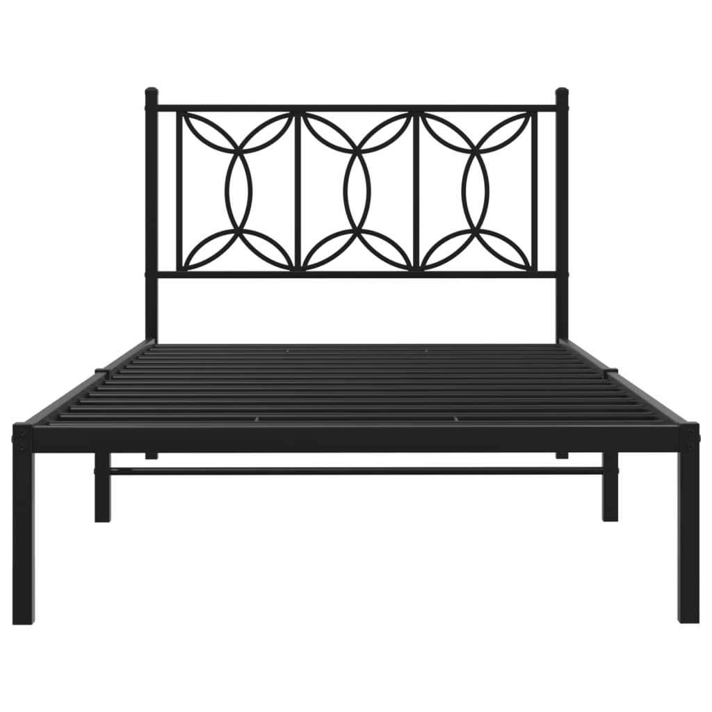 8721102643873_g_en_hd_2 vidaXL Metal Bed Frame without Mattress with Headboard Black 107x203 cm King Single - Image 4