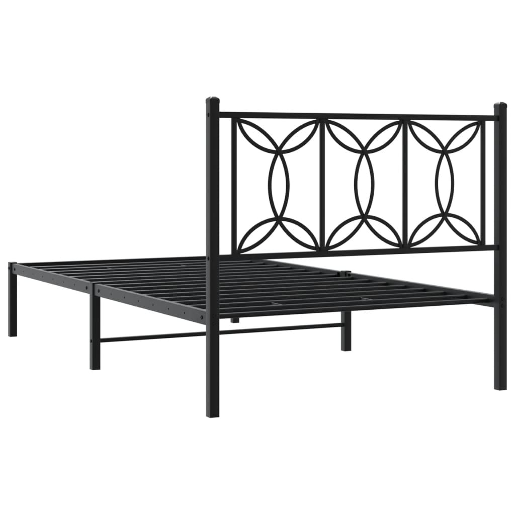 8721102643873_g_en_hd_4 vidaXL Metal Bed Frame without Mattress with Headboard Black 107x203 cm King Single - Image 6
