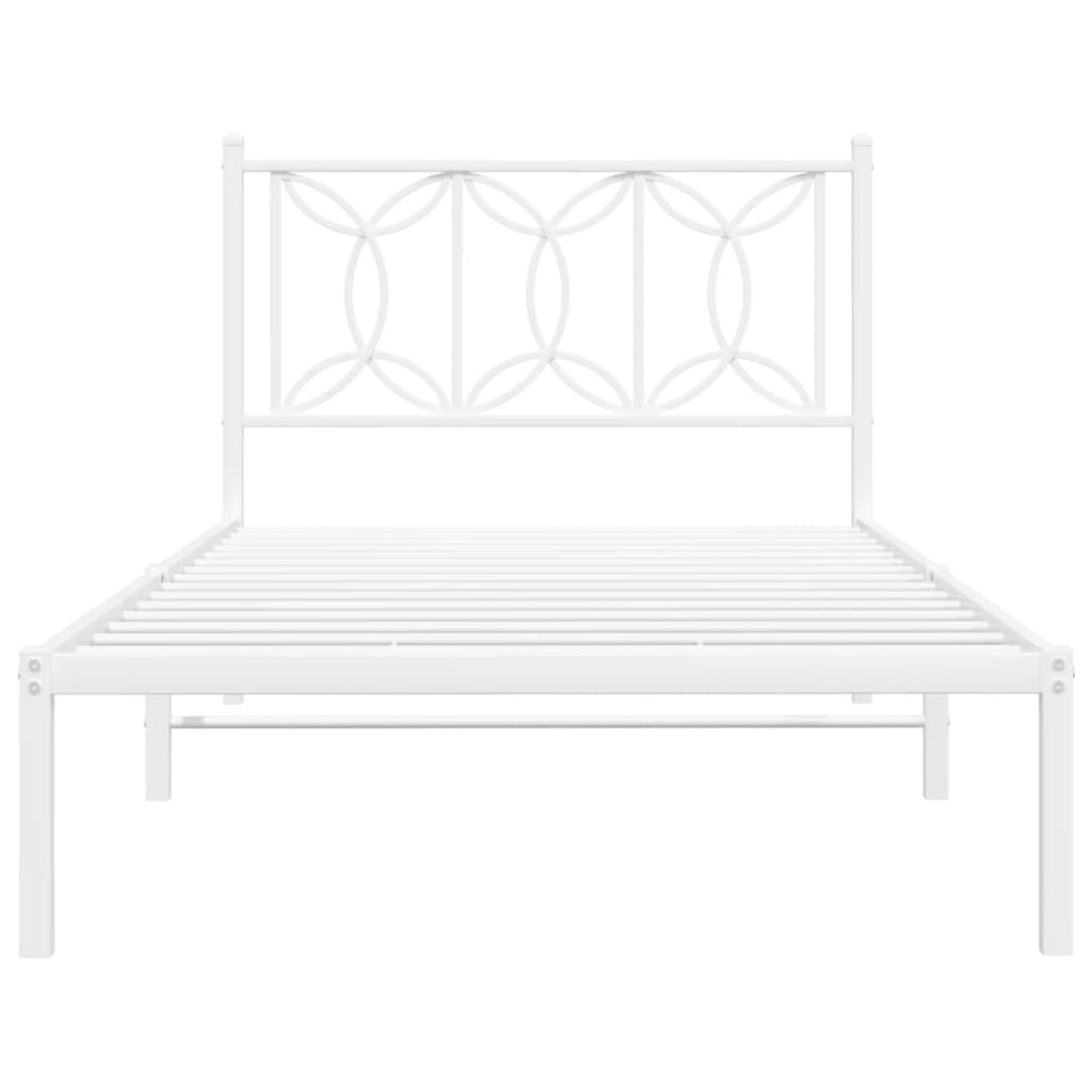 8721102644368_g_en_hd_2 vidaXL Metal Bed Frame without Mattress with Headboard White 107x203 cm King Single - Image 4