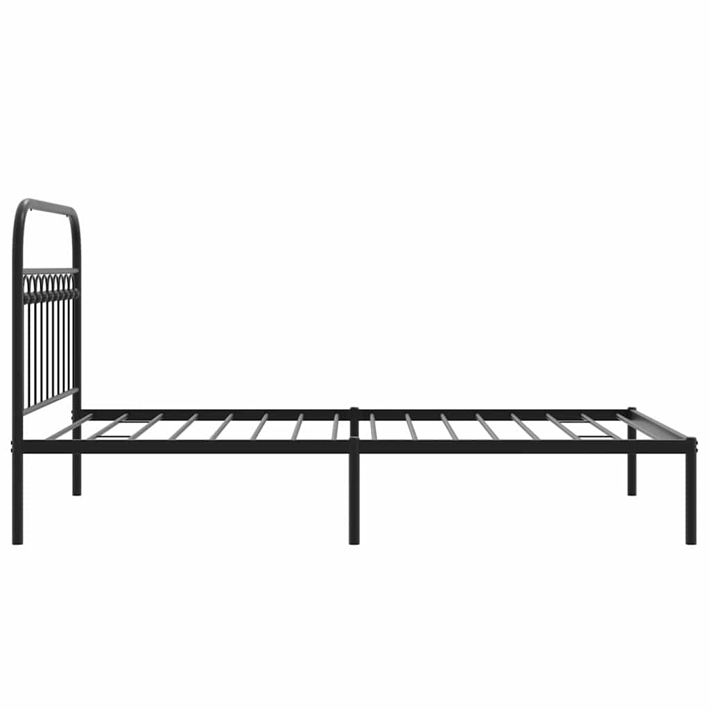 8721102644856_g_en_hd_3 vidaXL Metal Bed Frame without Mattress with Headboard Black 107x203 cm King Single - Image 5